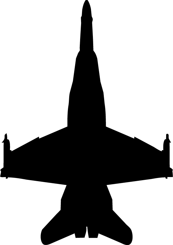 Fighter Jet Silhouette Used for Aviation Themes