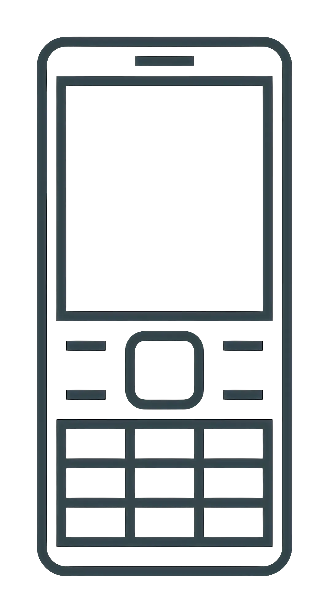 Old Mobile Phone Icon for Communication