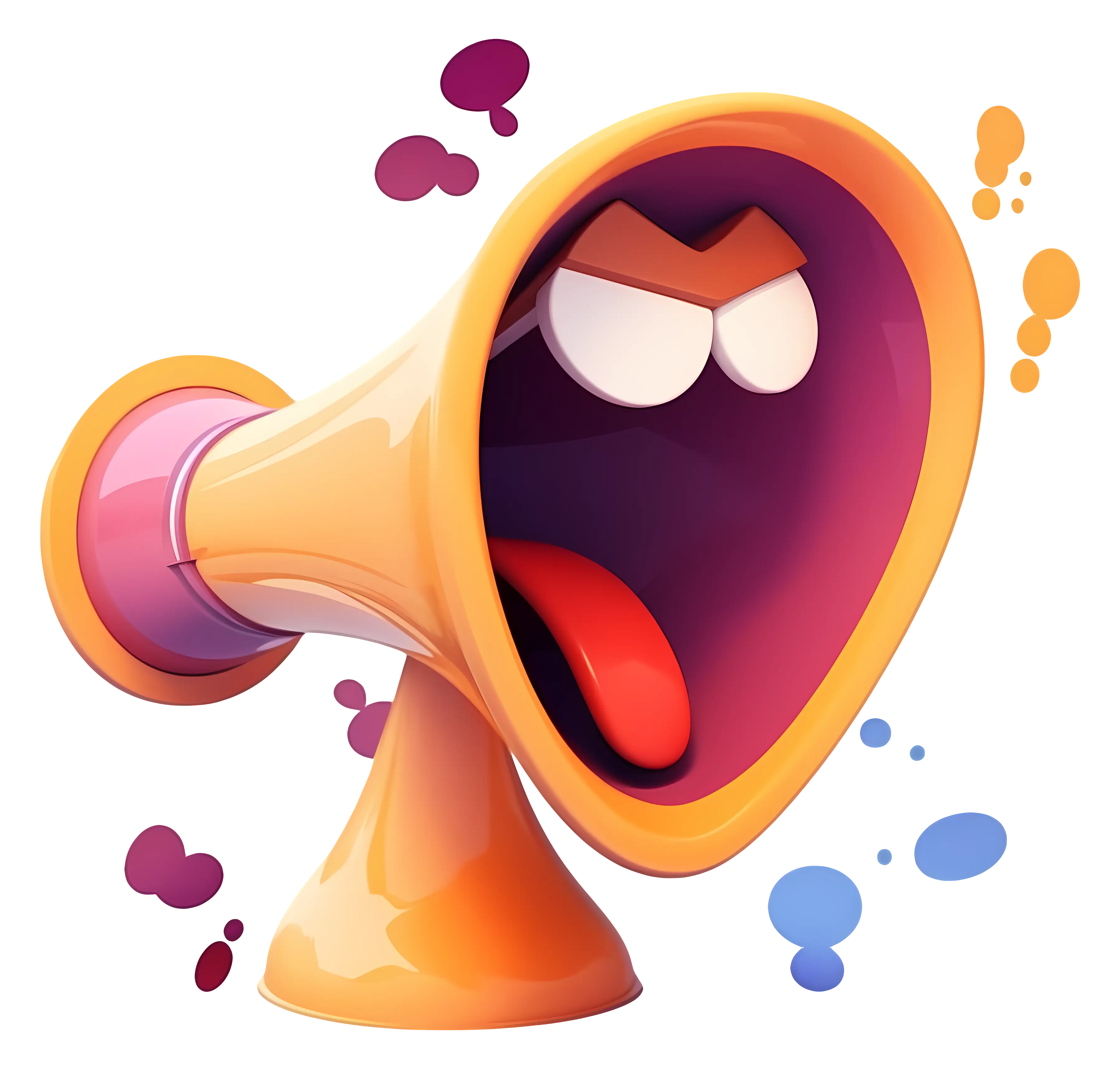 Angry Cartoon Megaphone