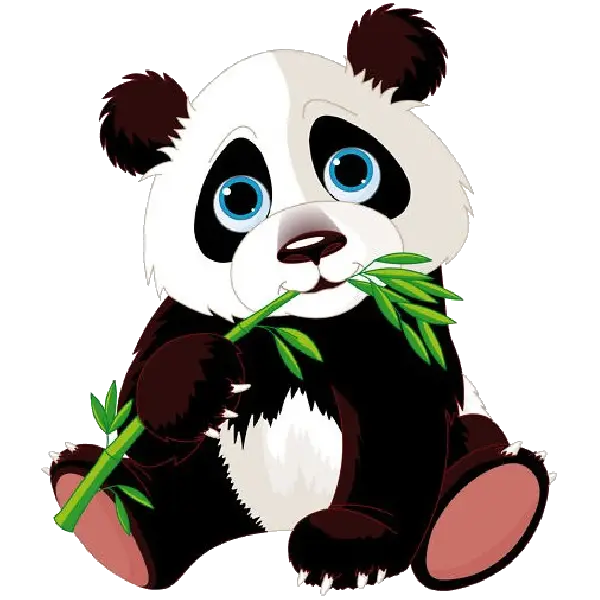Cute Panda Eating Bamboo Doodle
