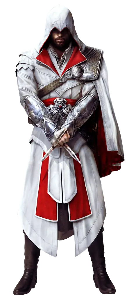 Hooded Warrior in Assassin-Inspired Outfit
