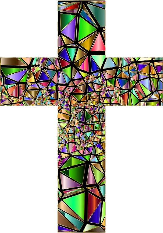 Stained Glass Cross Design