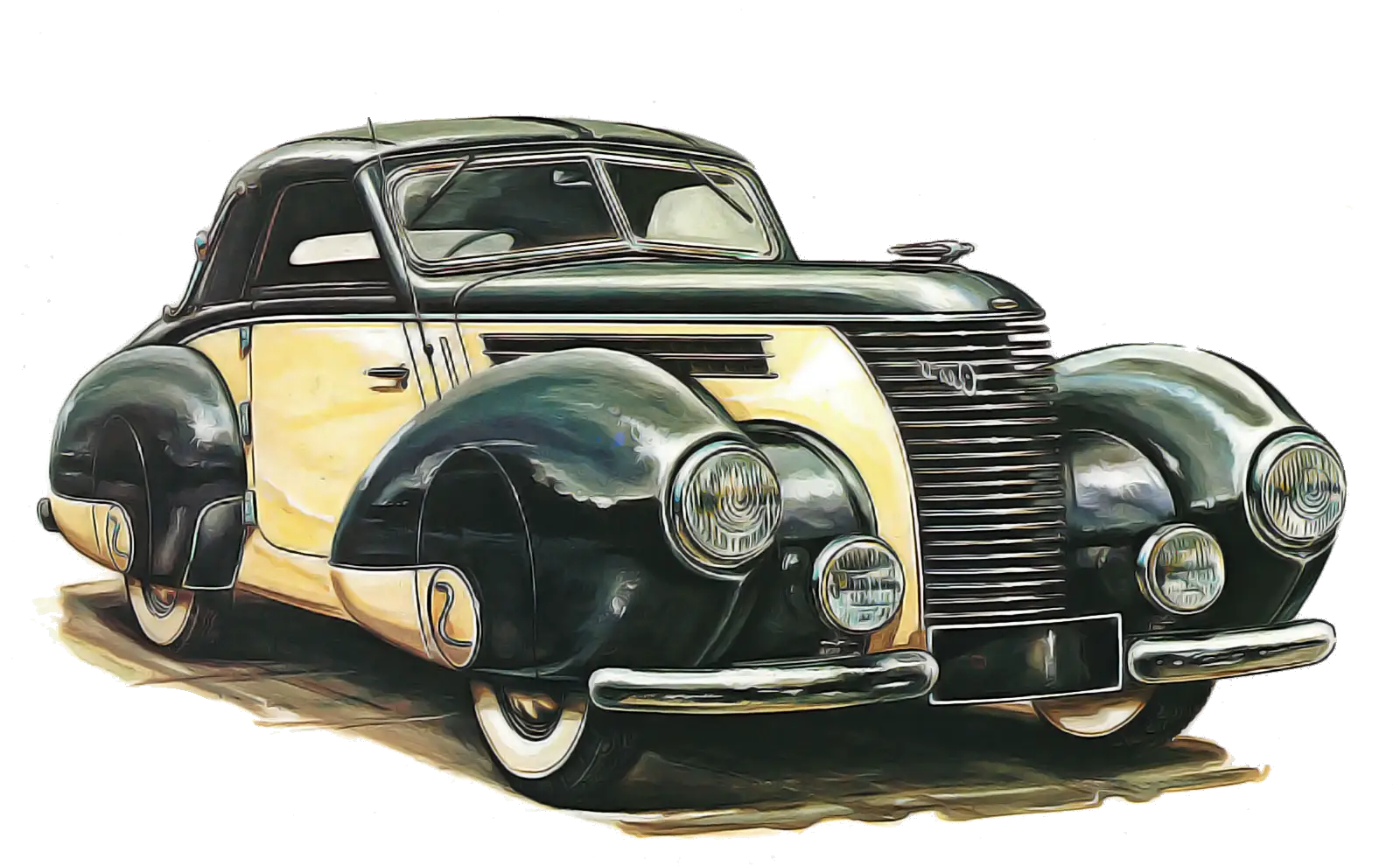 Vintage Classic Automobile Illustration