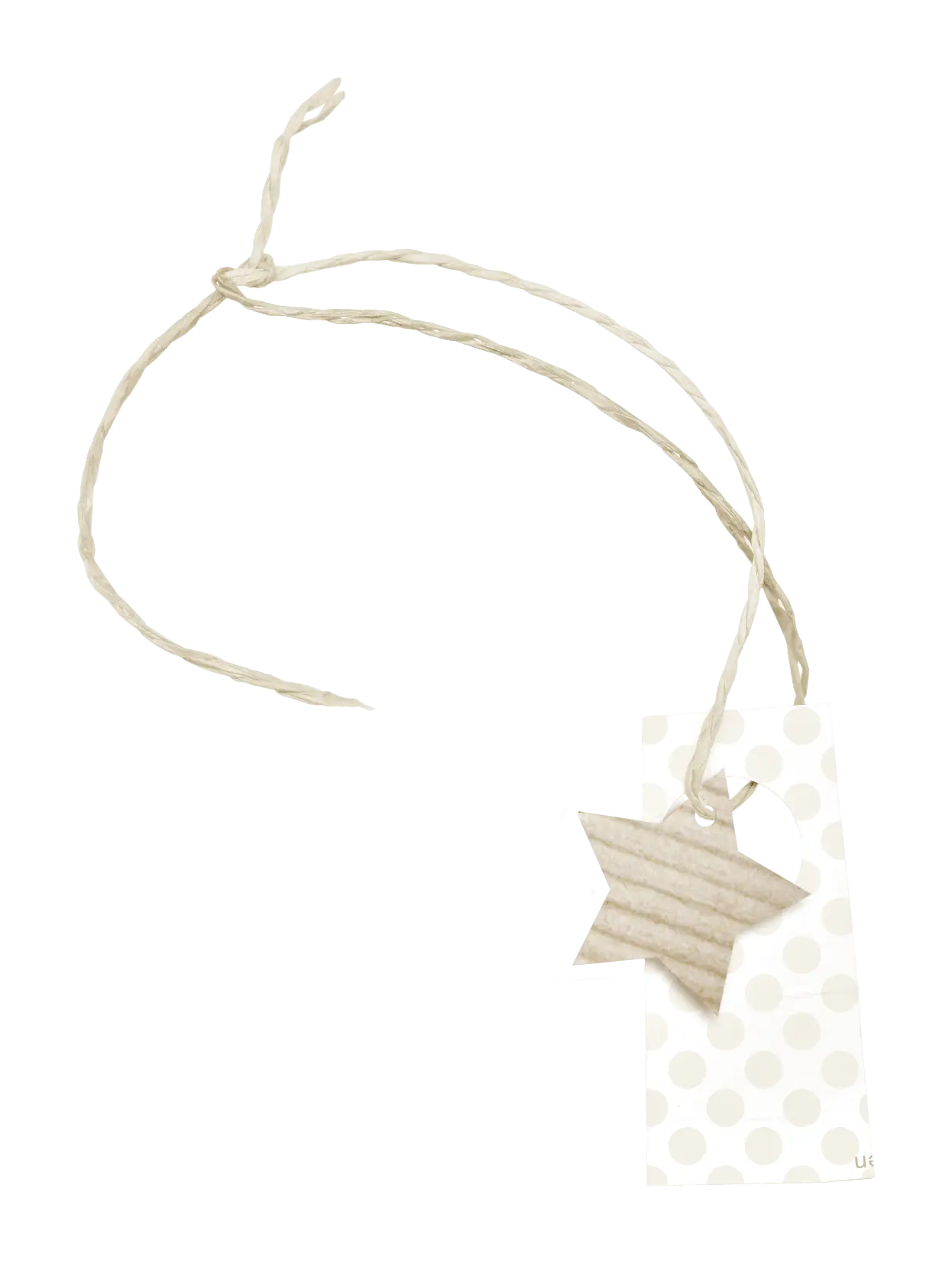 Star Shaped Tag with String