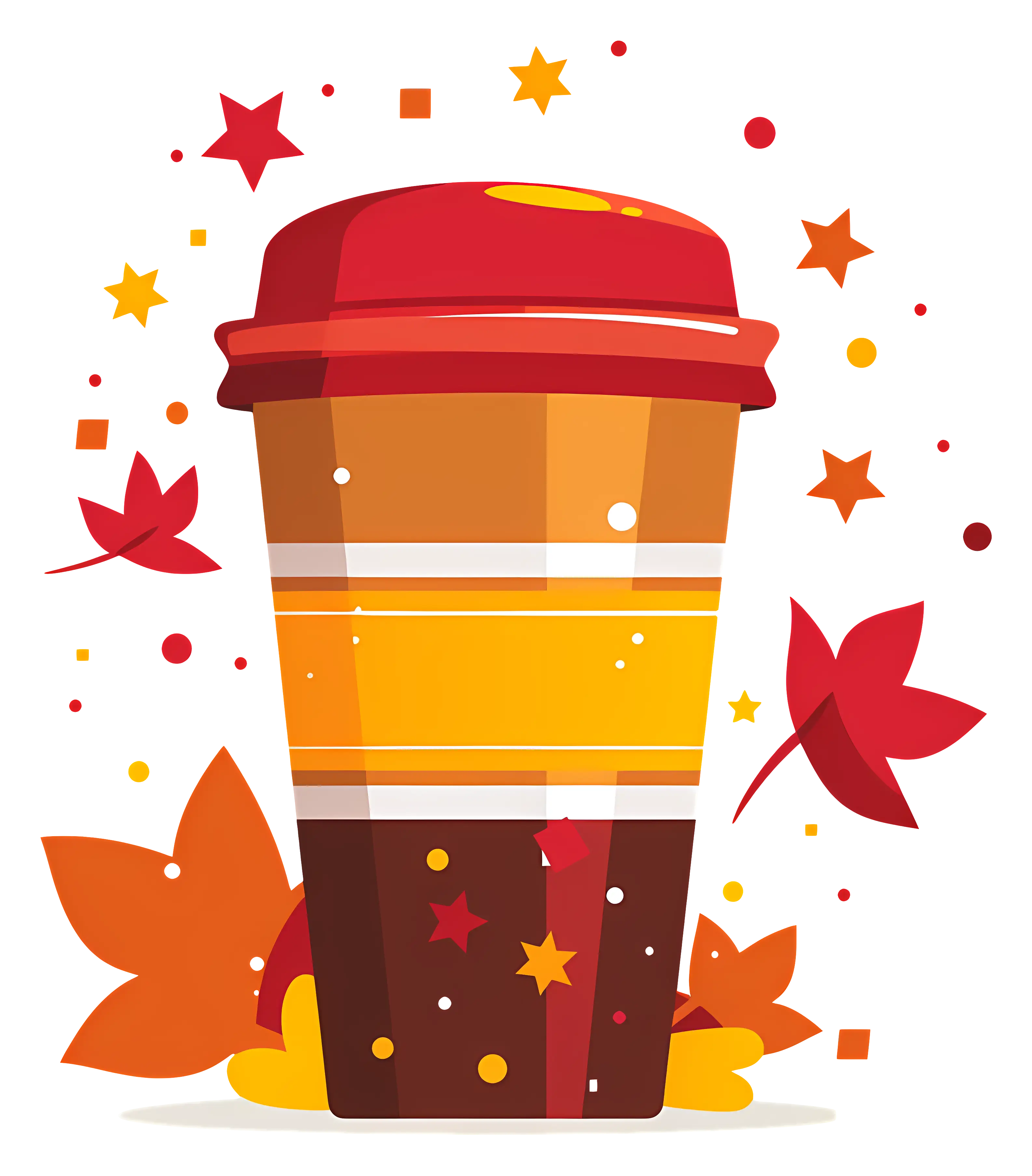 Autumn Coffee Cup with Leaves