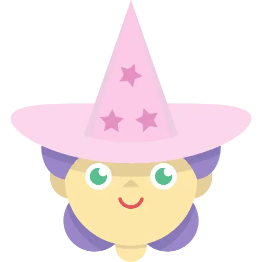 Cute Witch with Pink Hat