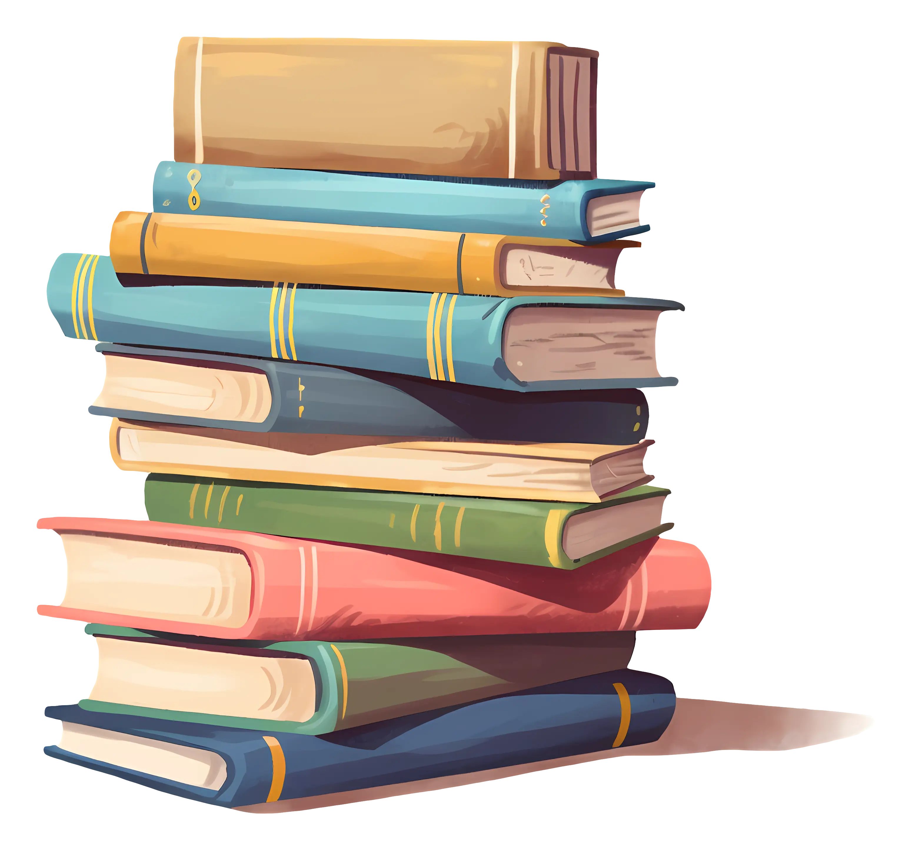 Colorful Stack of Books Illustration