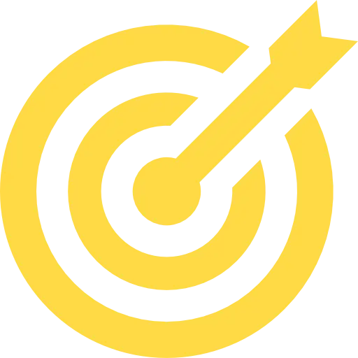 Yellow Target with Arrow