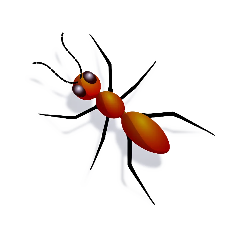 Illustration of a Red Ant