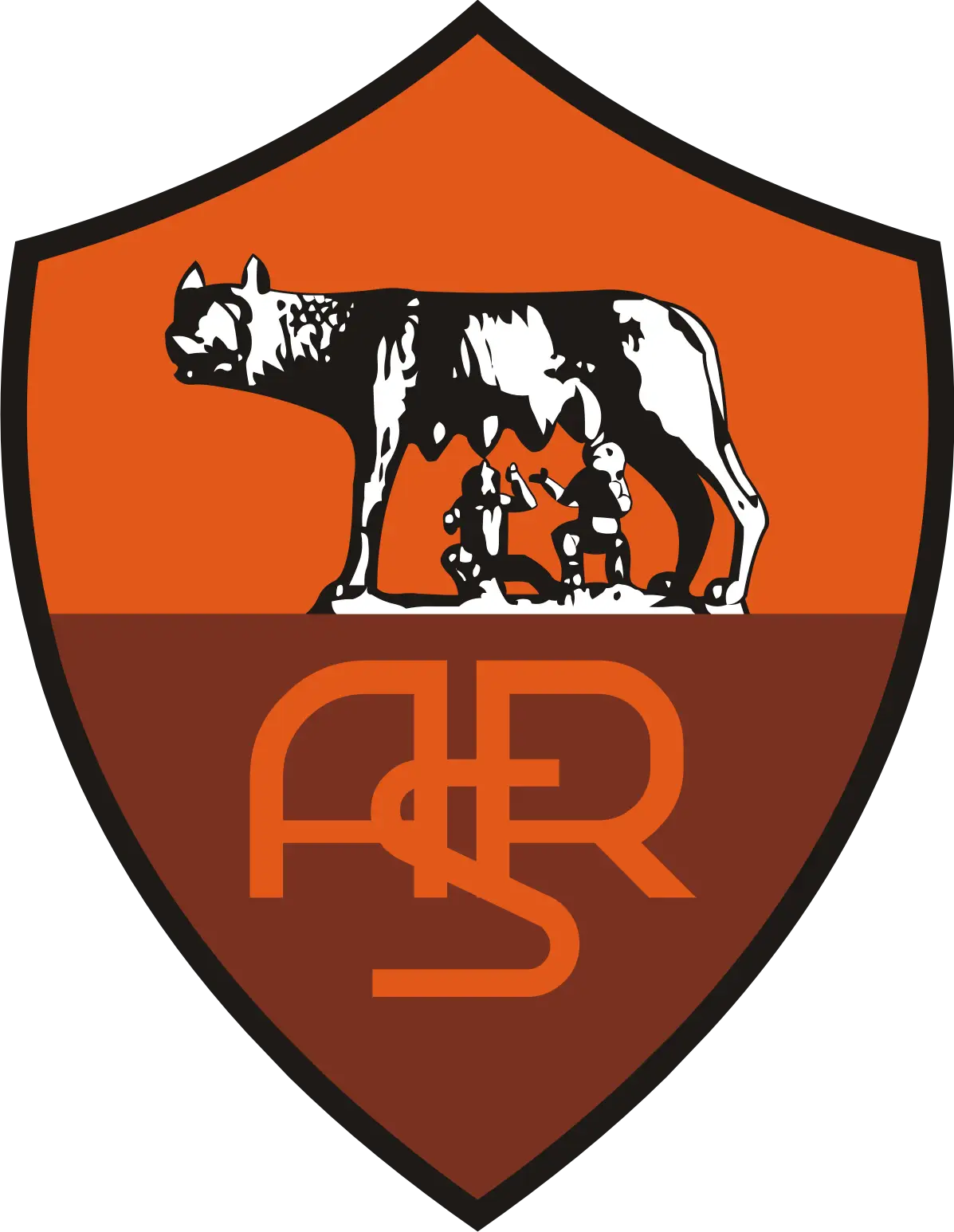 Football Club Emblem with Wolf and Initials