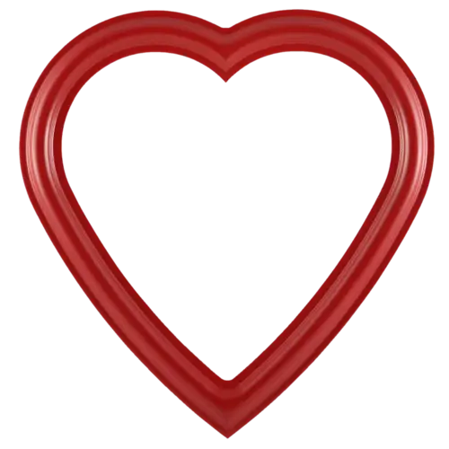 Red Heart-Shaped Frame
