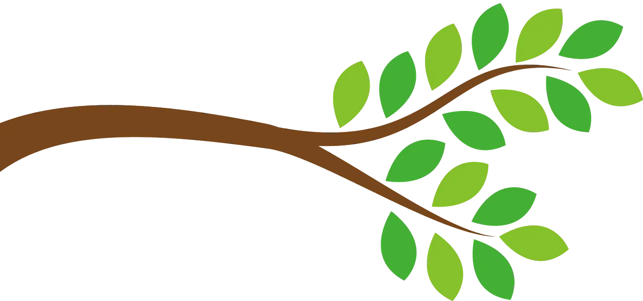Green Leaves on Tree Branch Illustration