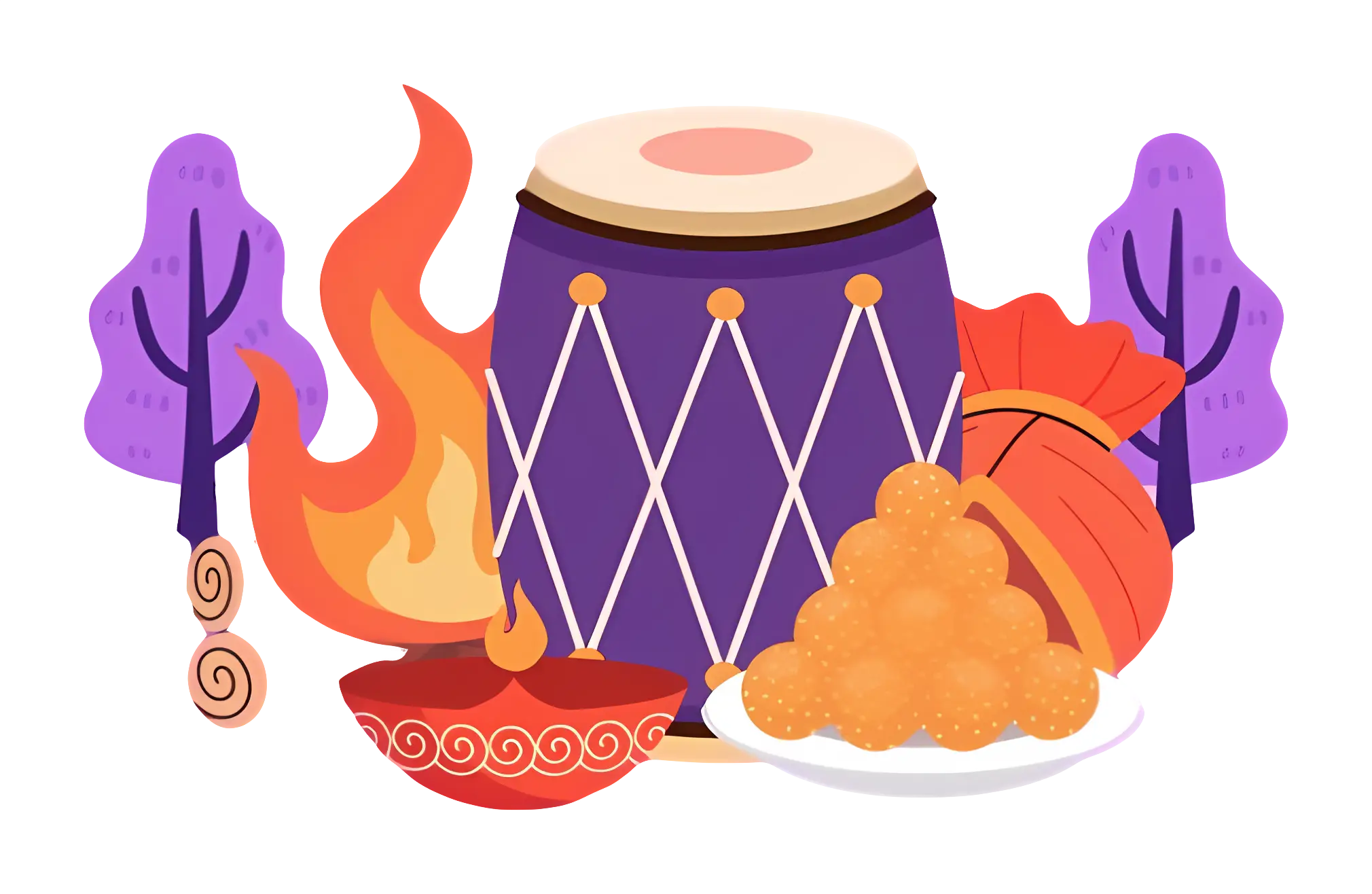 Lohri Festival Drum and Sweets