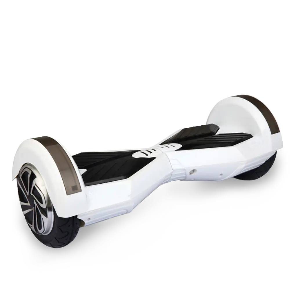 White Hoverboard with Black Accents