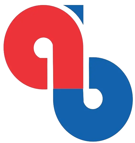 Abstract Red and Blue Logo
