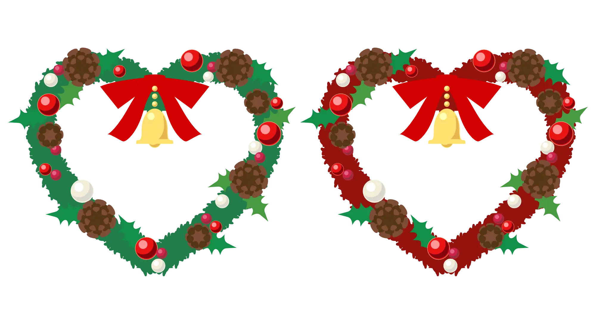 Christmas Heart Wreaths Decoration