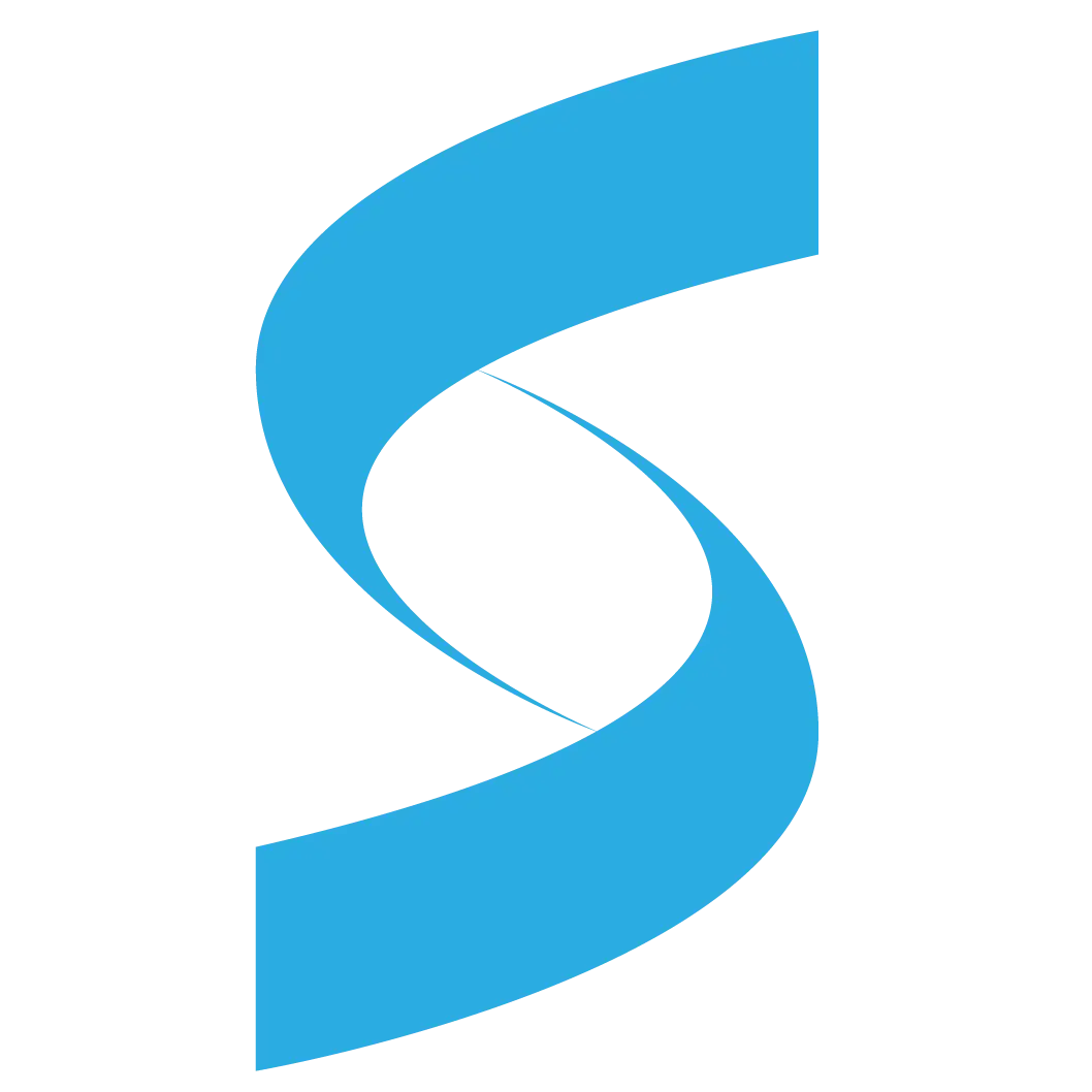 Blue Twisted Ribbon Symbol Icon