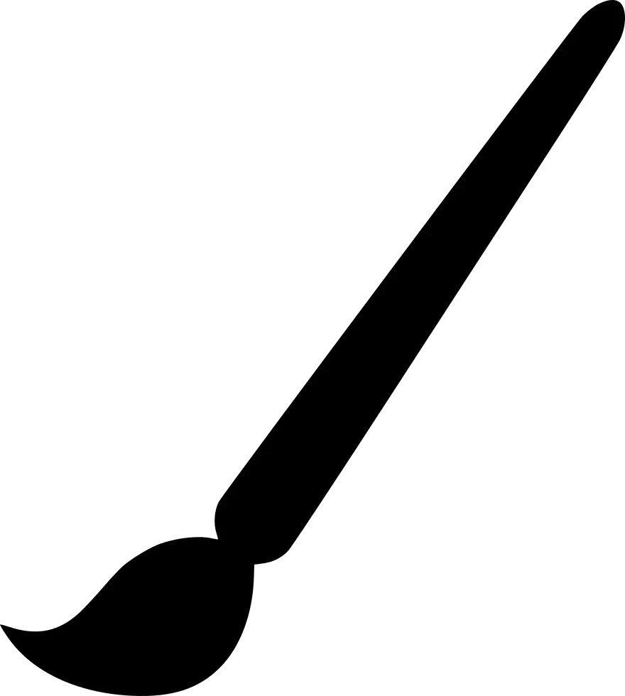 Simple Black Paintbrush Icon