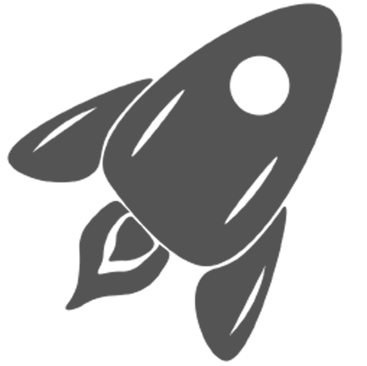 Rocket Icon in Minimalist Style