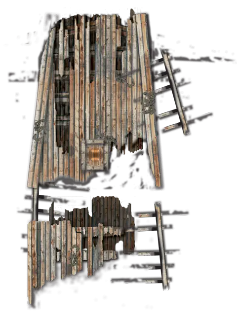 Old Broken Wooden Fence