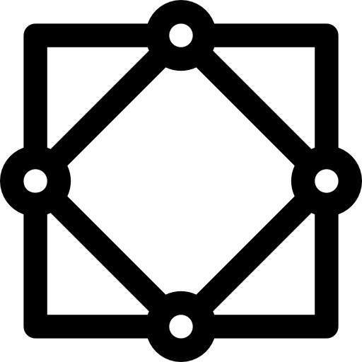 Geometric Symbol with Connecting Points