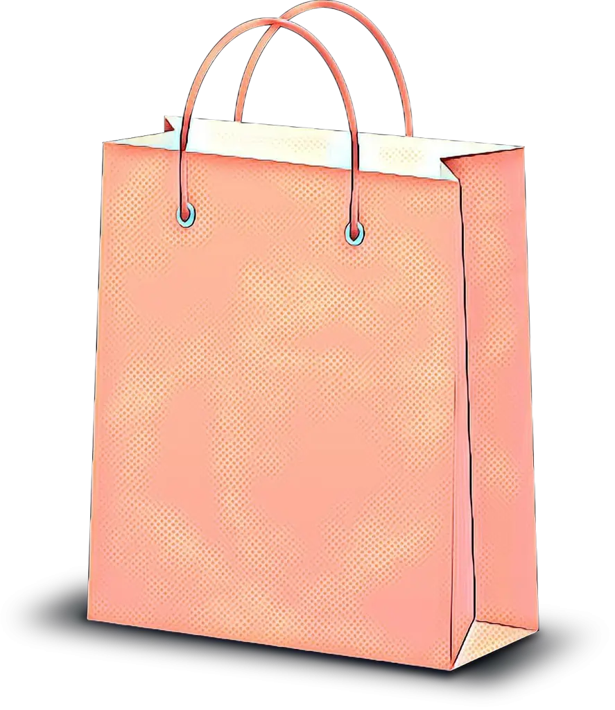 Pink Paper Bag Design for Shopping