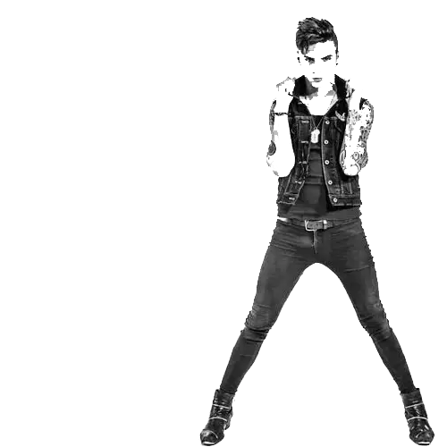 Stylish Person in Black Outfit