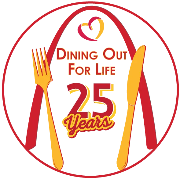Dining Out for Life 25 Years Stamp