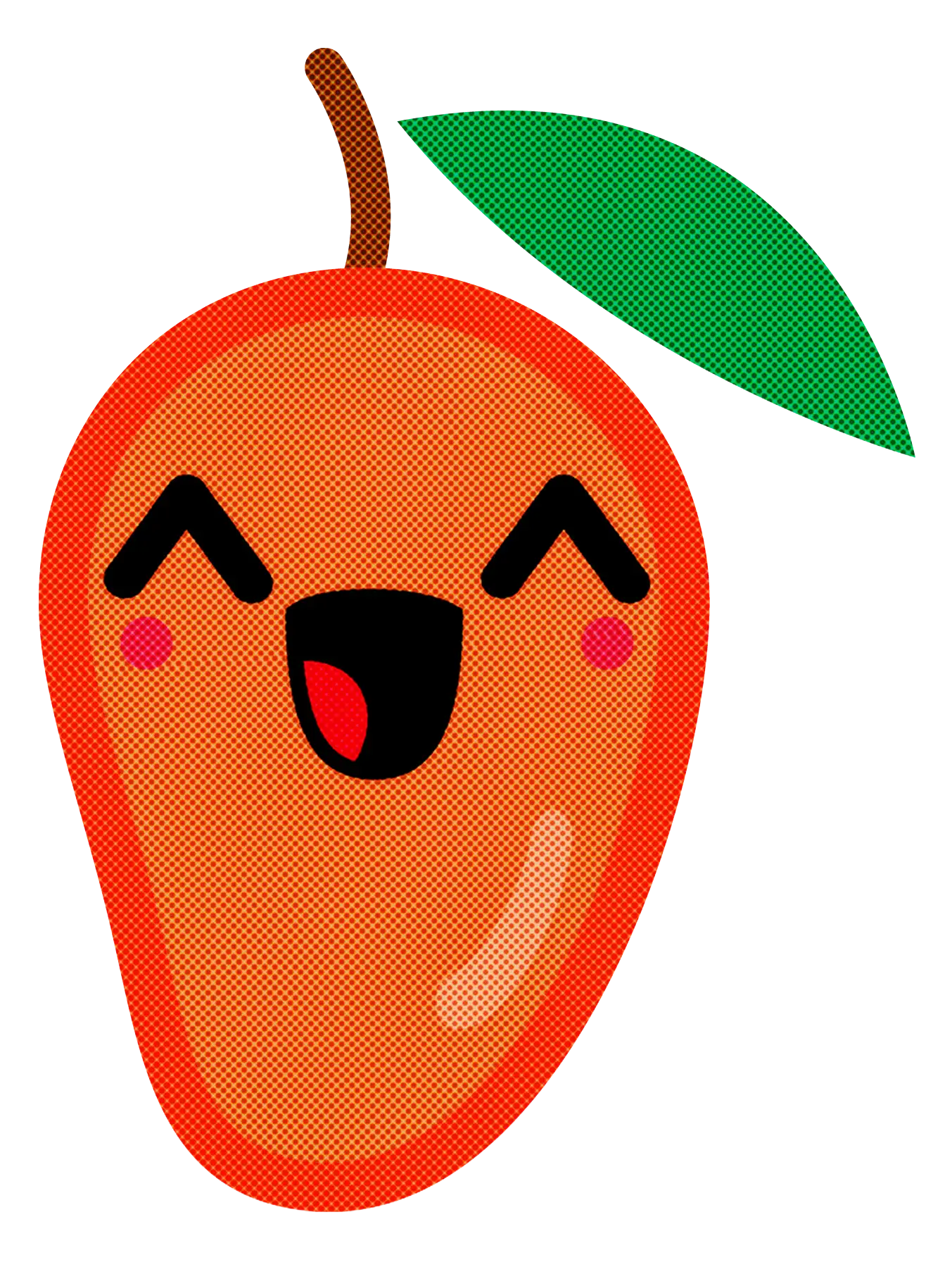 Happy Mango Cartoon Illustration