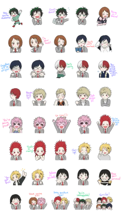 Chibi Anime Characters from My Hero Academia