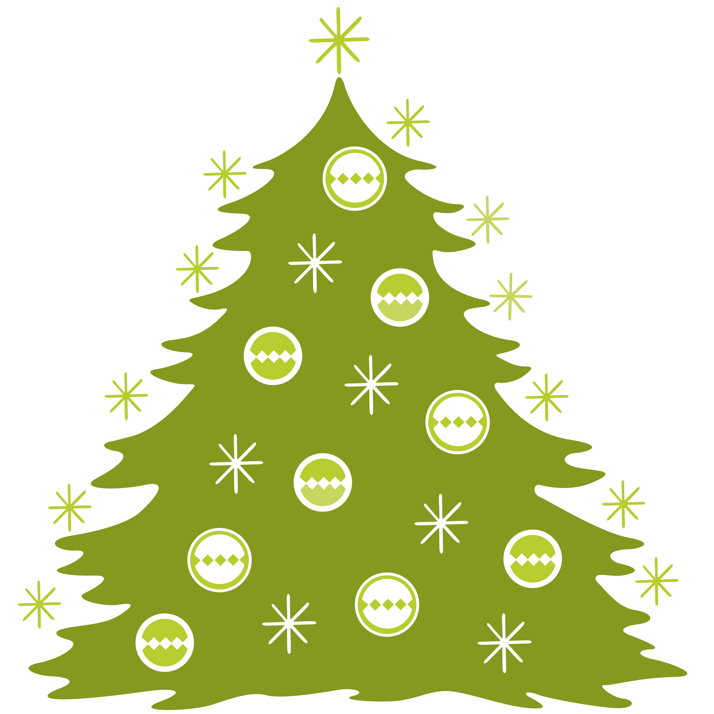 Decorated Green Christmas Tree for Holiday Season