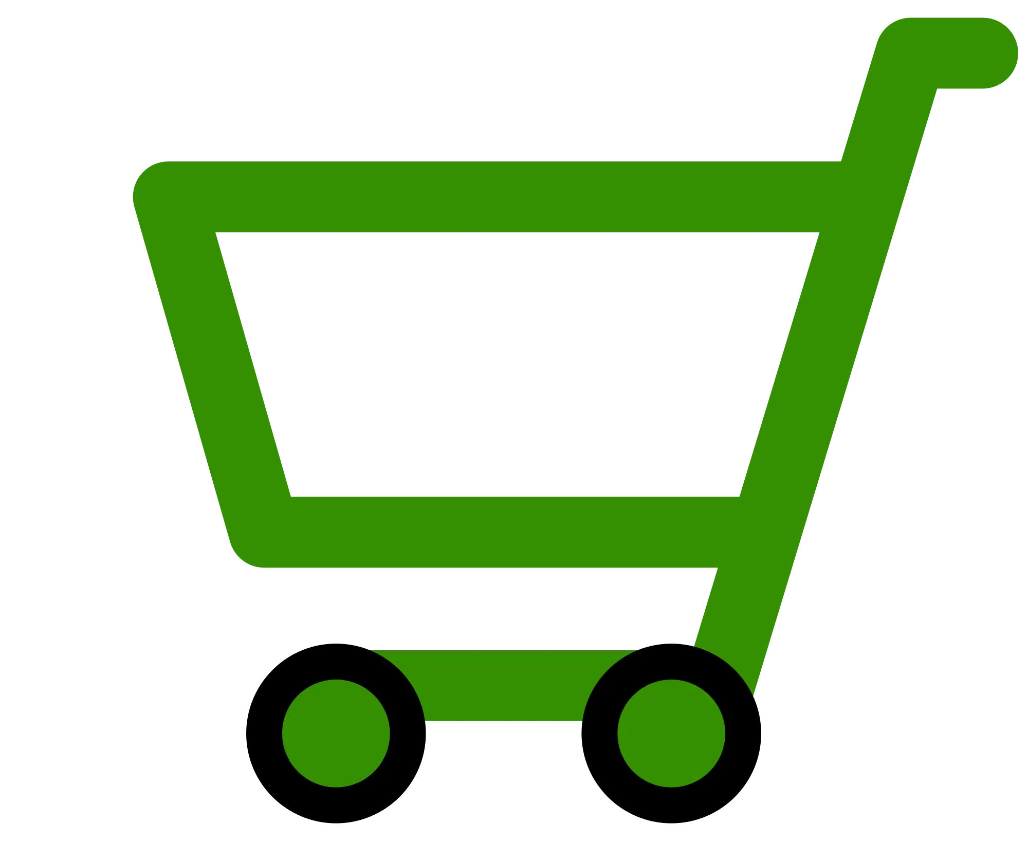 Green Shopping Cart Icon Symbol
