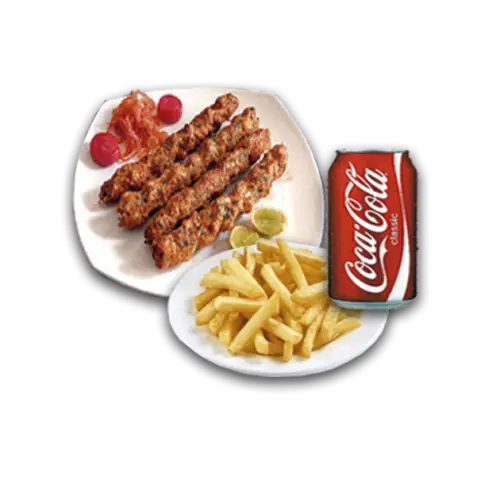 Grilled Meat with Fries and Coca-Cola