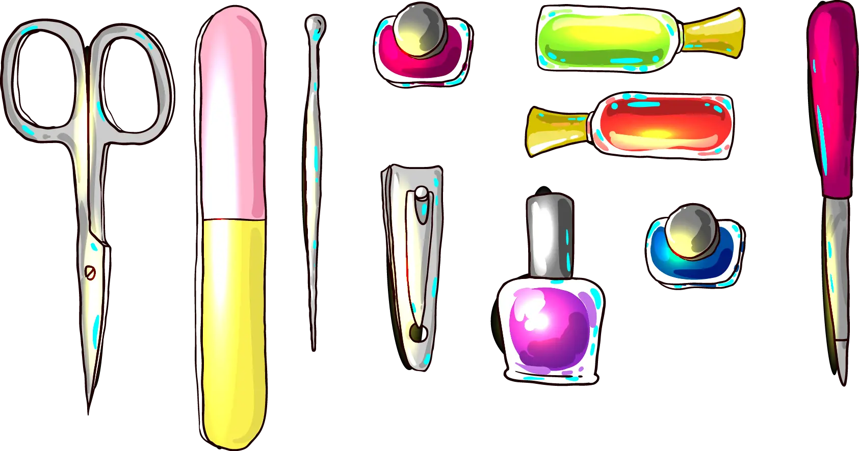 Manicure Tools Illustration