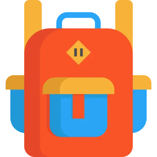 Colorful School Backpack Illustration
