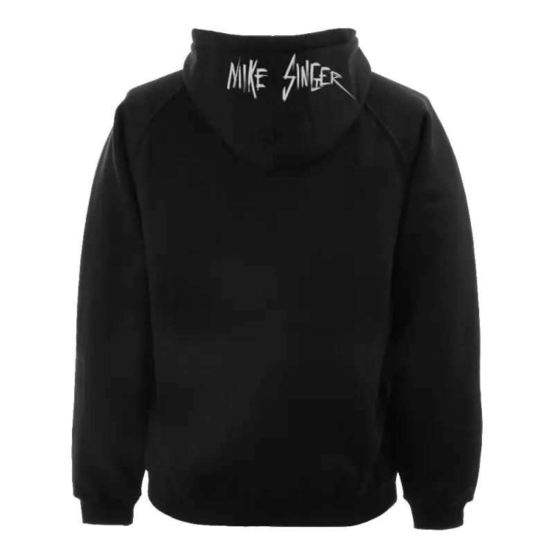 Black Hoodie with White Text