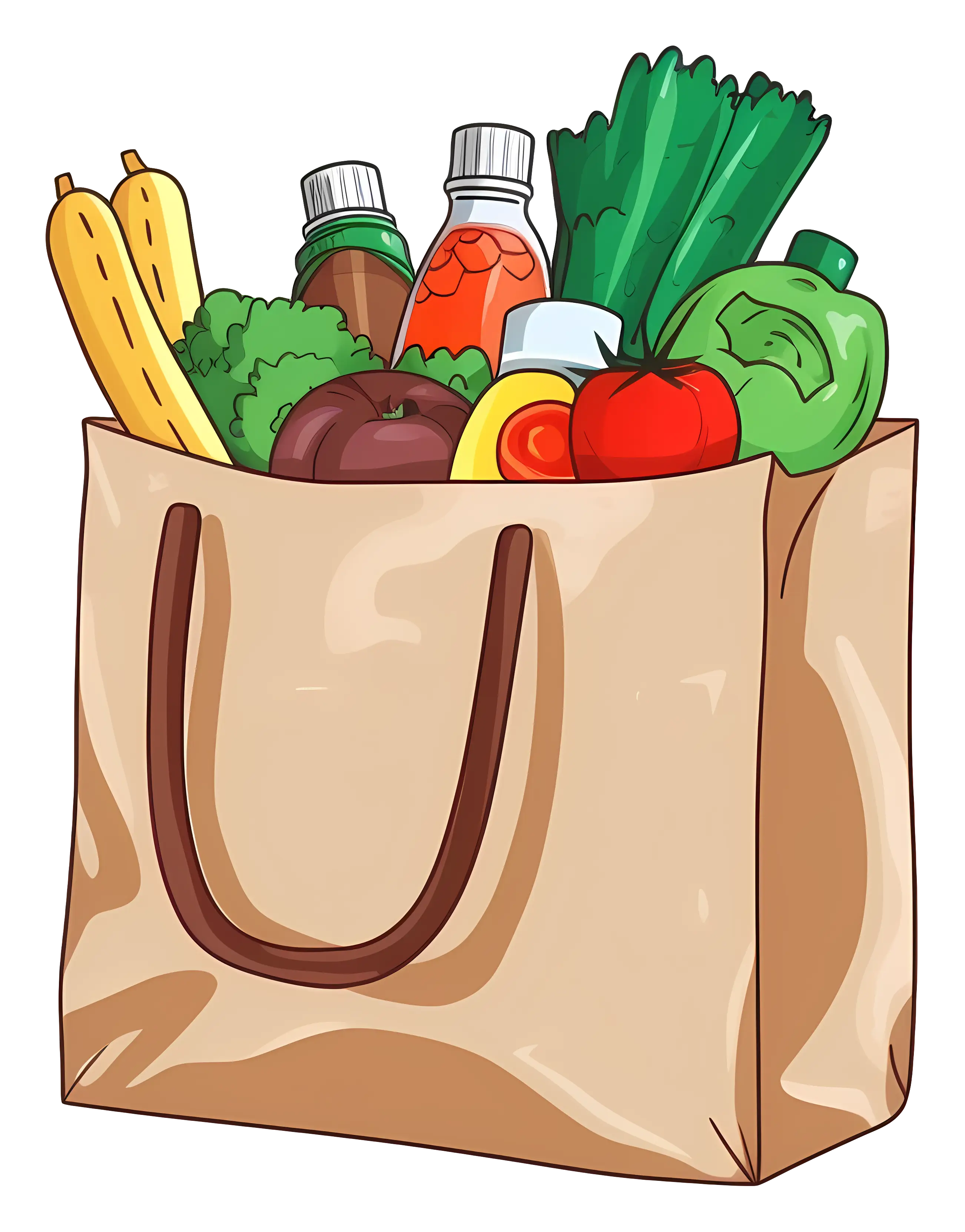 Eco-Friendly Grocery Bag with Vegetables