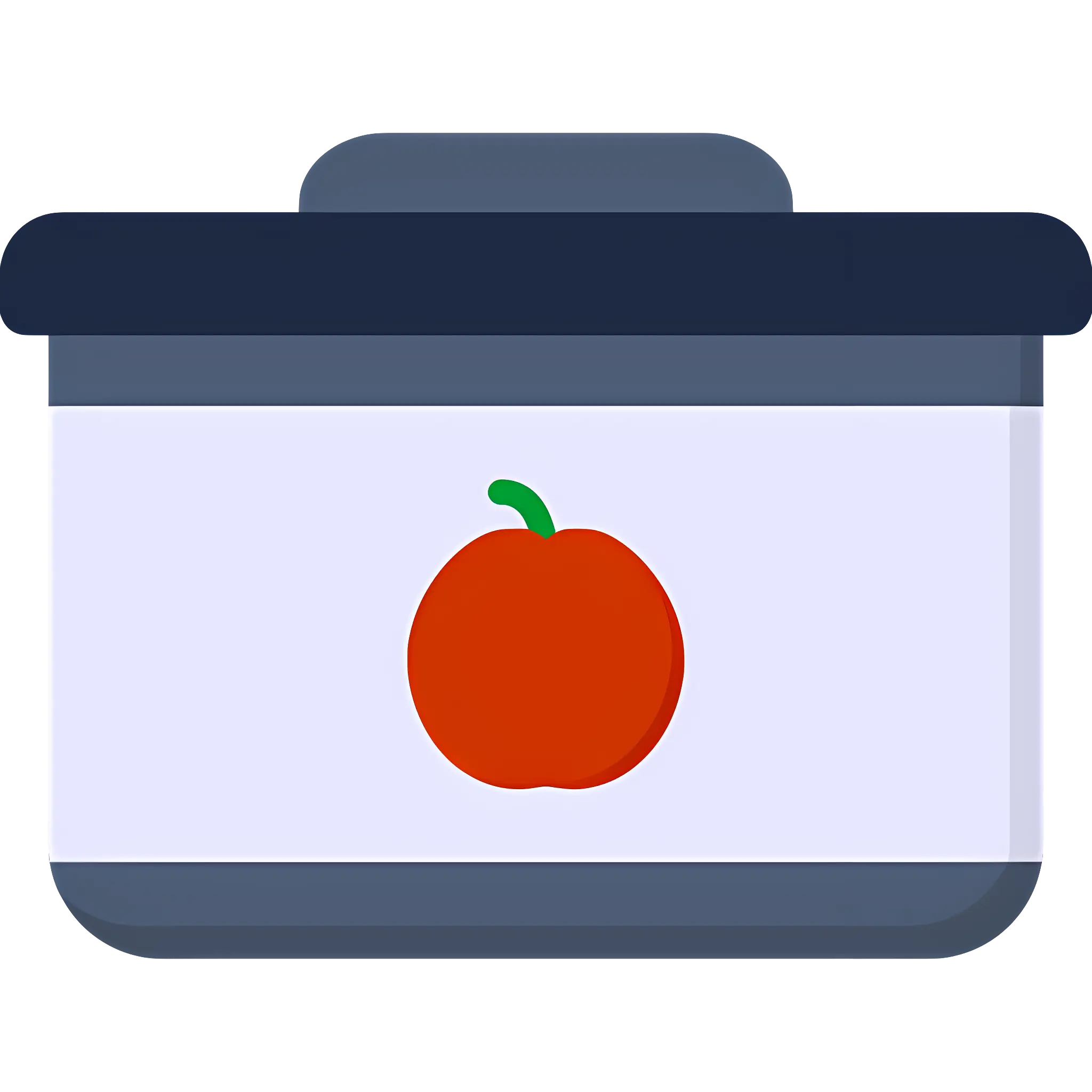 Food Container with Apple Design