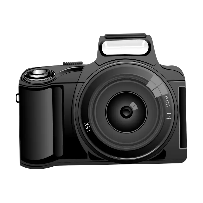 Modern Black Digital Camera