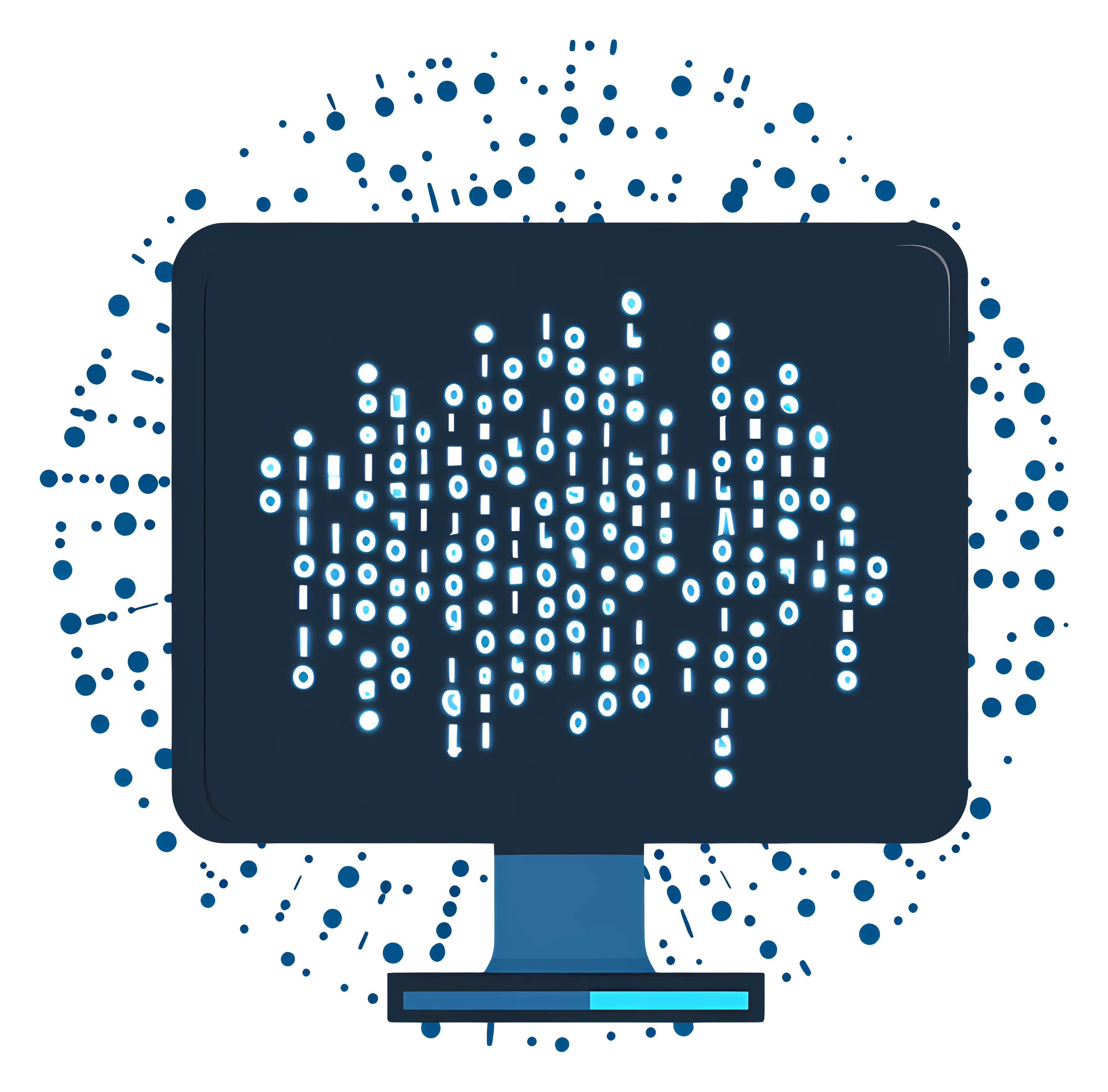 Digital Monitor with Binary Code Display