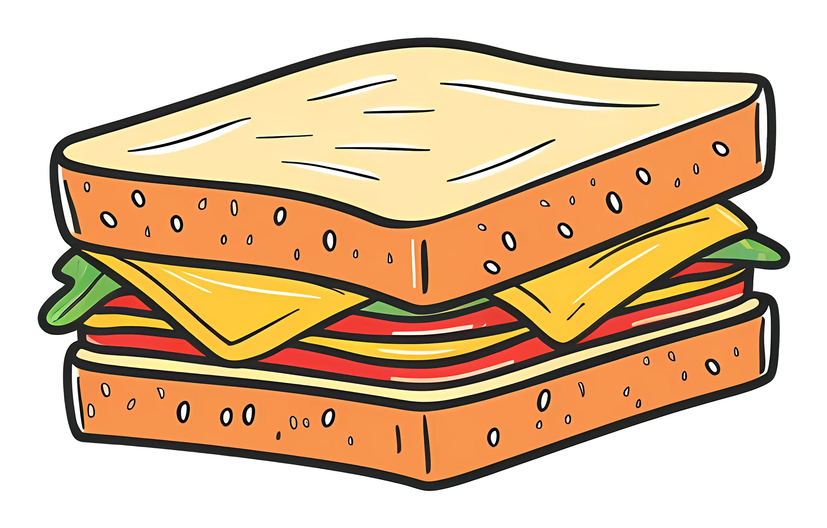 Delicious Sandwich Drawing