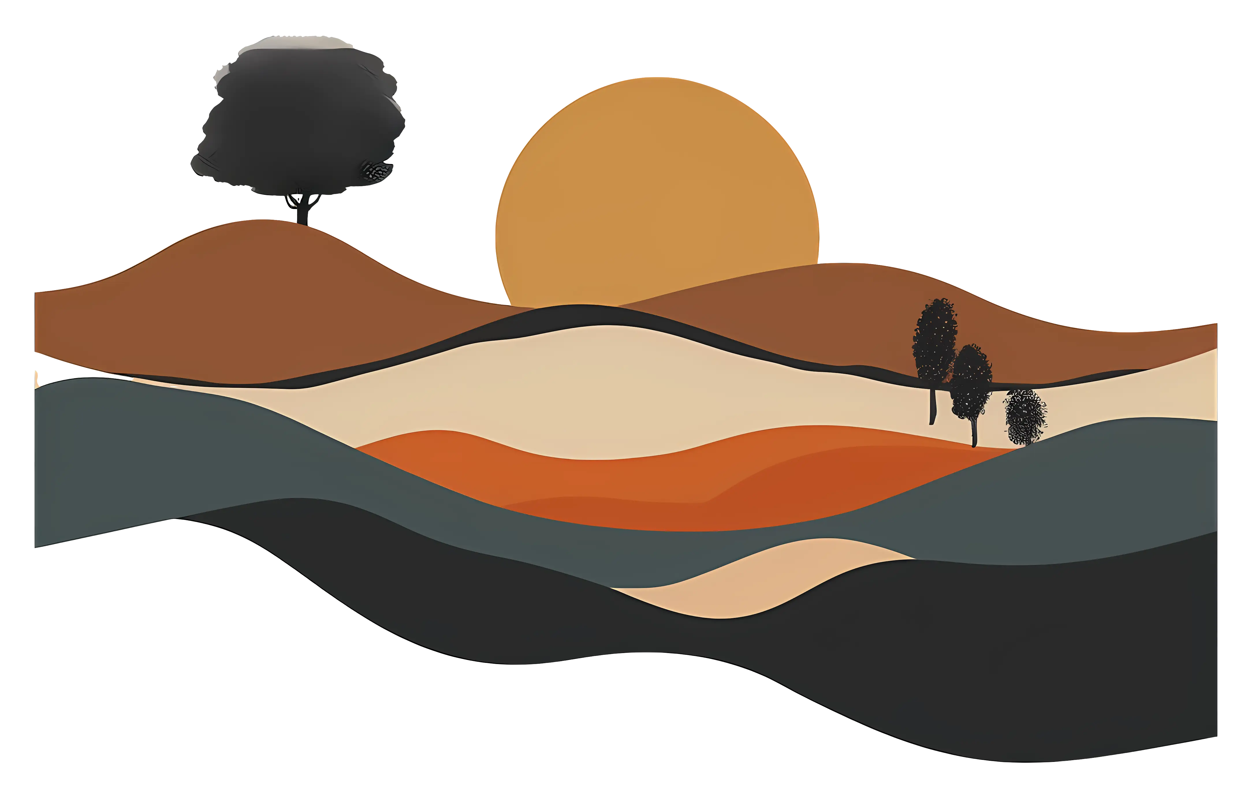 Peaceful Sunset Landscape