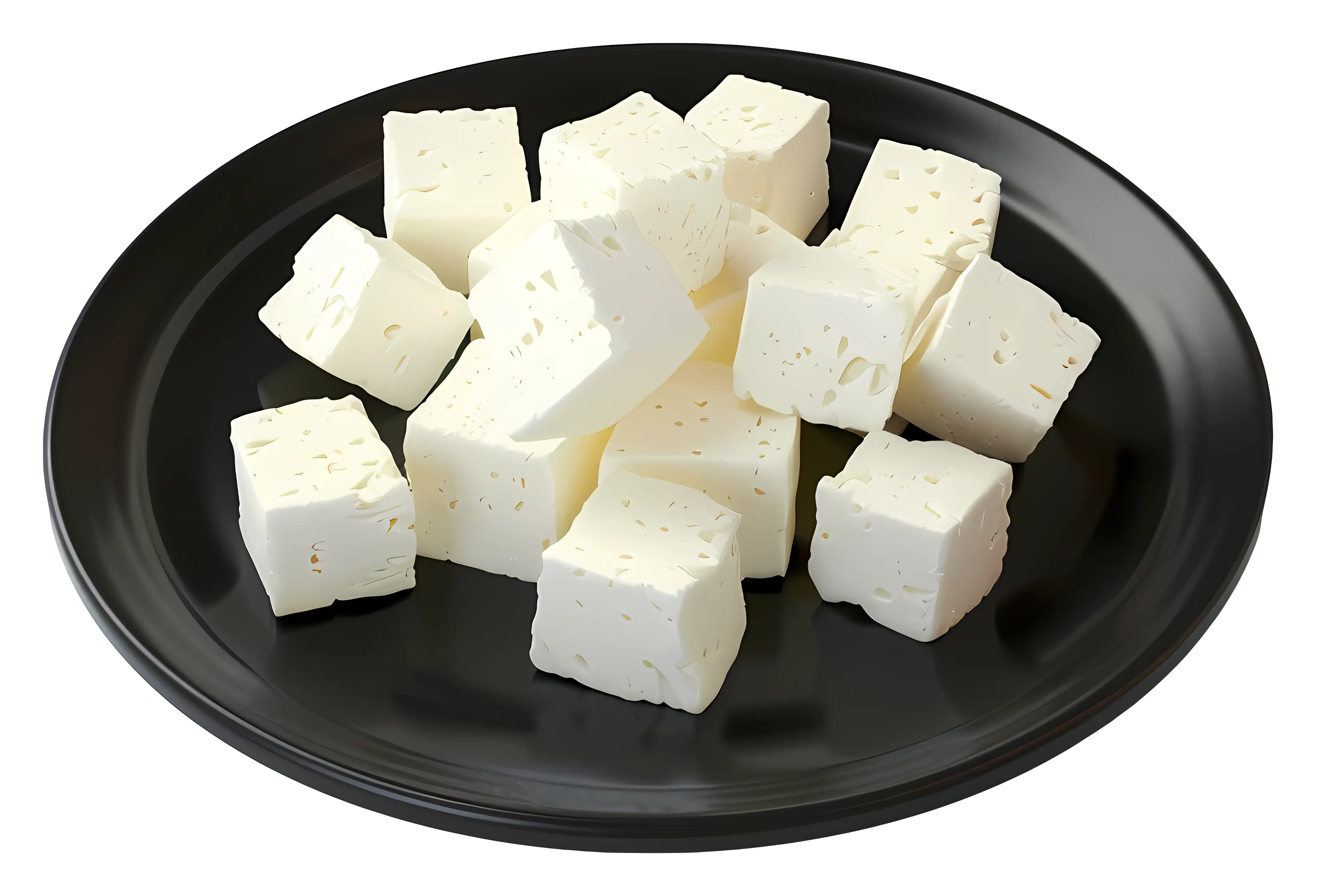 Plate of Cheese Cubes