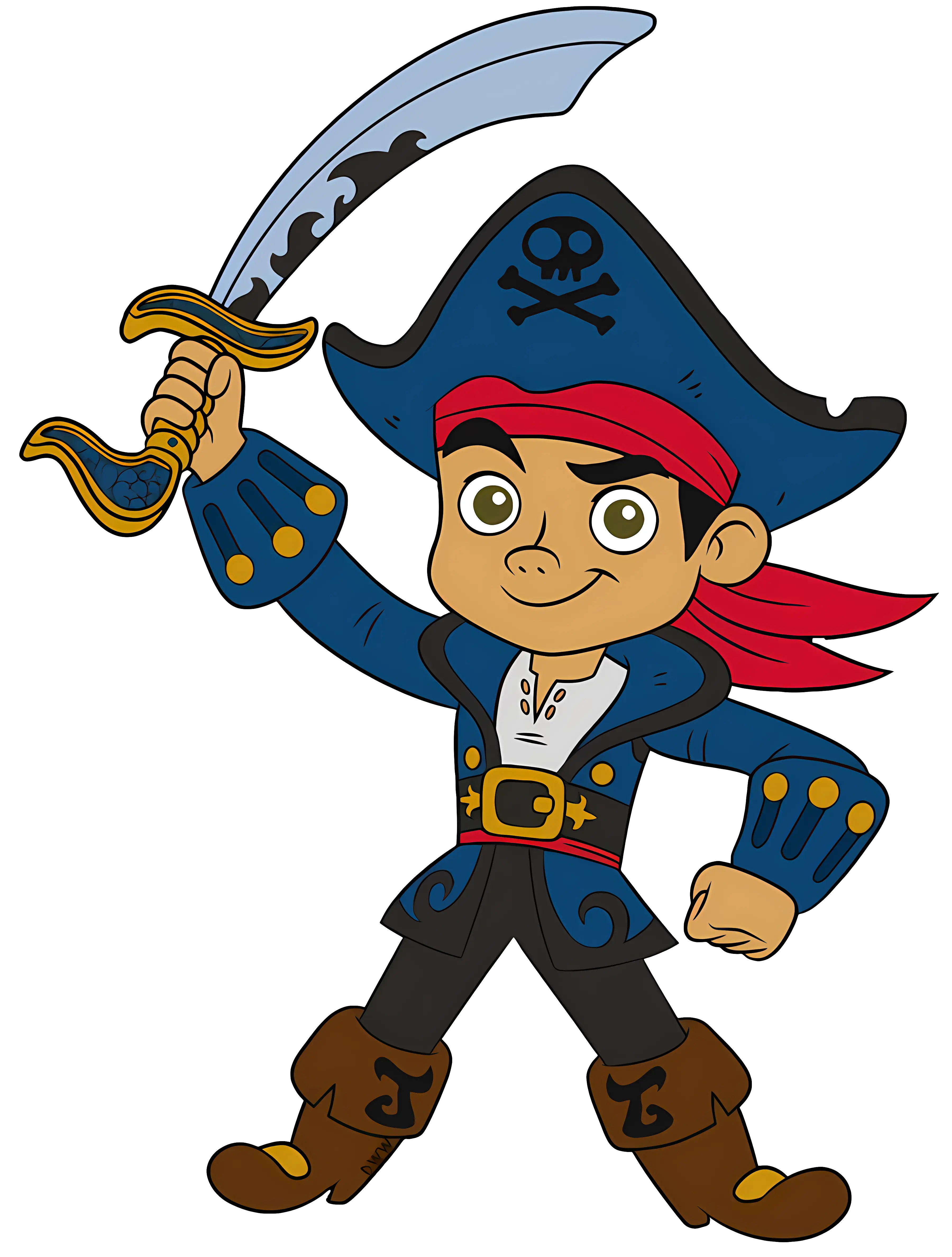 Cartoon Pirate with Sword