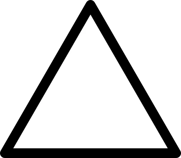 Simple Black Outlined Triangle Shape