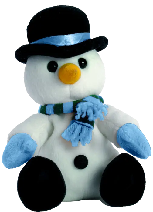 Stuffed Snowman Toy with Hat and Scarf