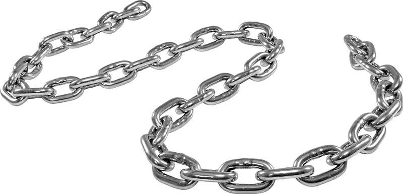 Metal Chain with Interlocking Links