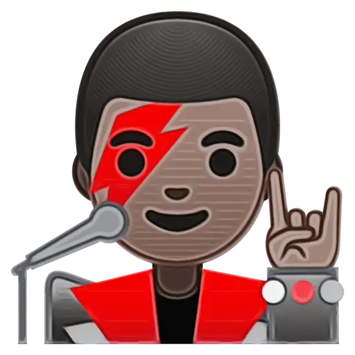 Cartoon Singer with Microphone Icon