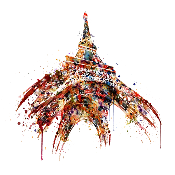 Colorful Eiffel Tower Illustration