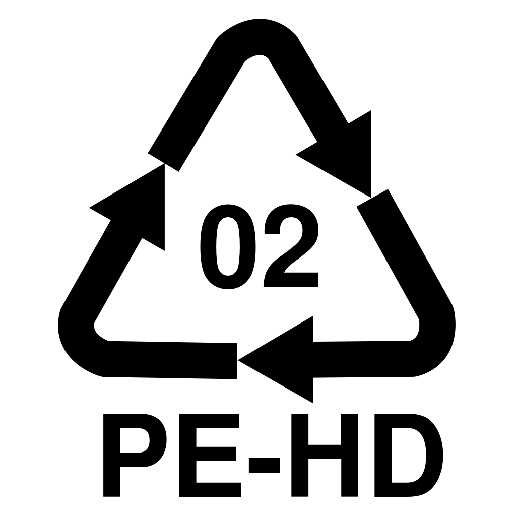PE-HD Recycling Symbol Logo